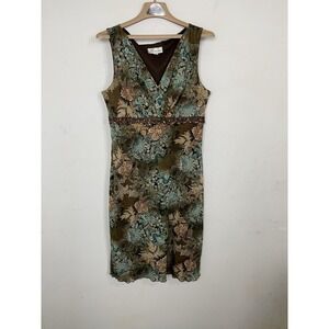 Dress Barn Womens Dress 10 Y2K Retro VTG Fairy Floral Empire Waist Phoebe Buffay